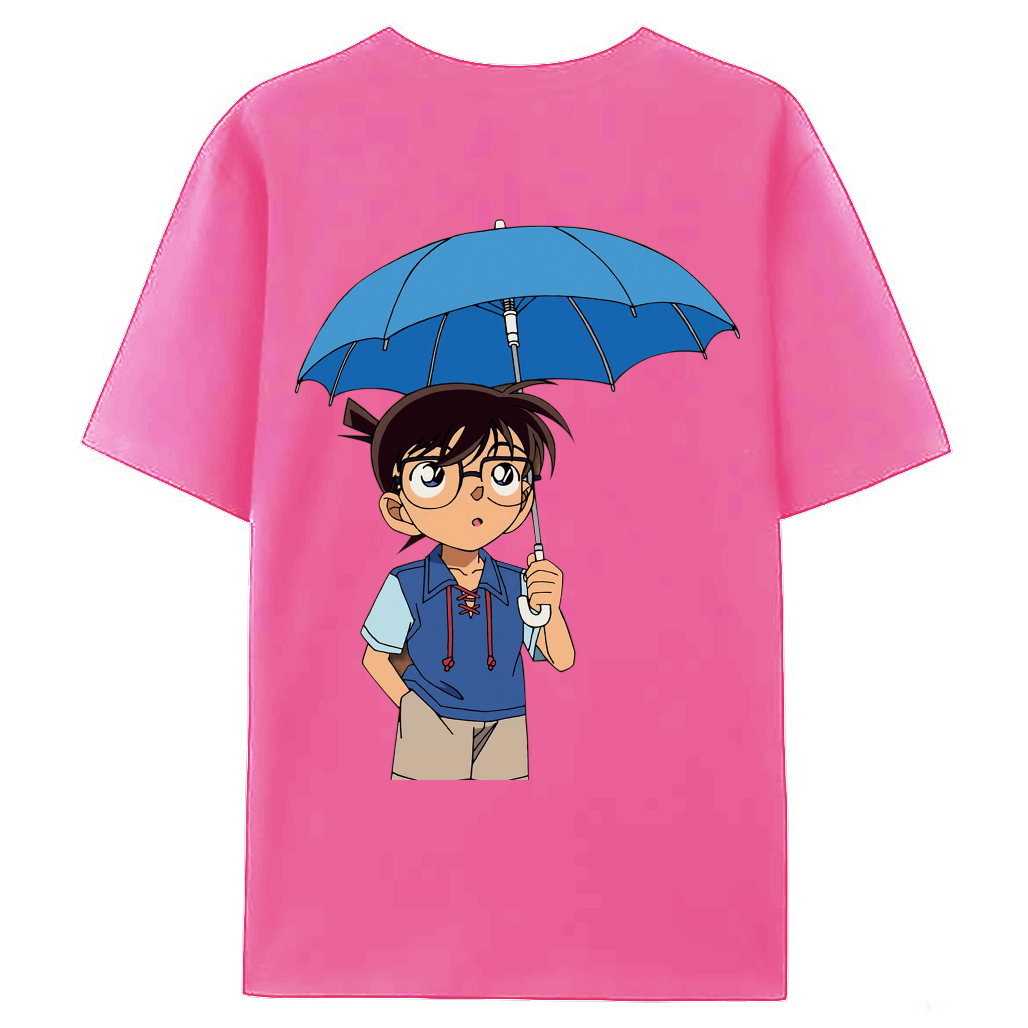 （画像用） 名探偵コナン 江戸川 コナン Detective Conan Conan Edogawa レディース半袖Tシャツ(バックプリント)
